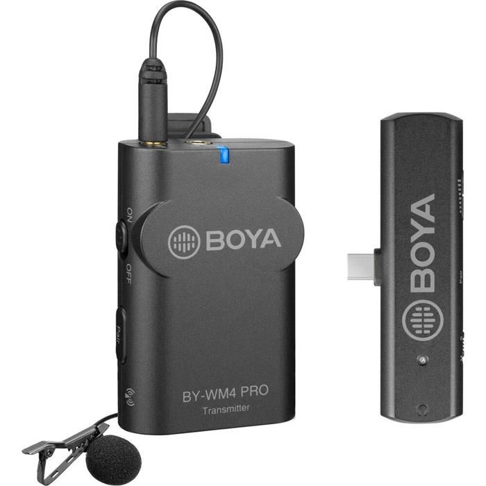 Boya BY-WM4 Pro K5 Type-C USB-C Telefon Kablosuz Yaka Mikrofonu