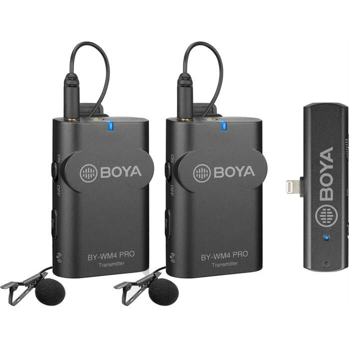 Boya BY-WM4 PRO-K4 iPhone iPad iPod iOS Uyumlu İkili Kablosuz Yaka Mikrofonu