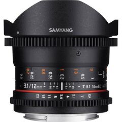 Samyang 12mm T3.1 VDSLR ED AS NCS Fisheye Cine Lens (Canon EF)
