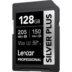 Lexar 128GB Silver Plus 205MB/s SDXC Hafıza Kartı