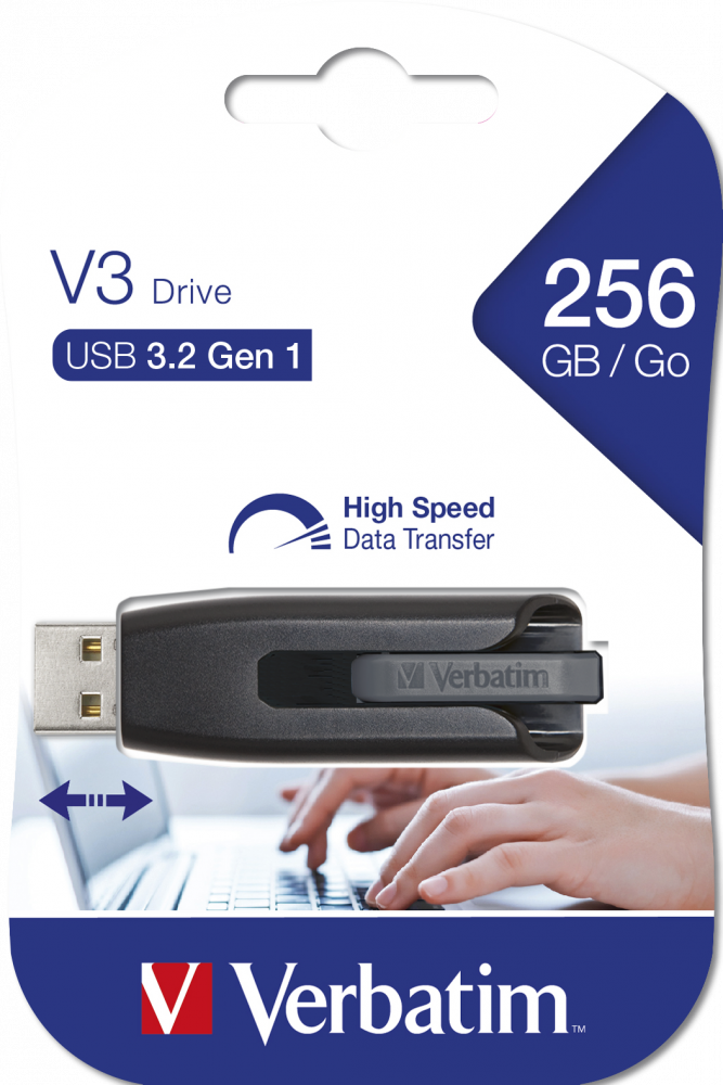 Verbatim 256GB V3 Drive USB 3.2 Gen1 Bellek