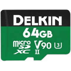 Delkin Devices 64GB Power MicroSDXC UHS-II 2000X 300MB/s V90 Hafıza Kartı