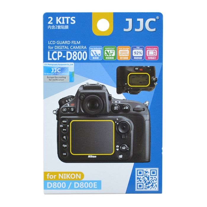 JJC LCP-D800 LCD Ekran Koruyucu Film 2'li Paket (Nikon D800, D800E)