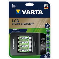 Varta LCD Smart Charger+ & 4x 2100mAh Şarjlı Pil