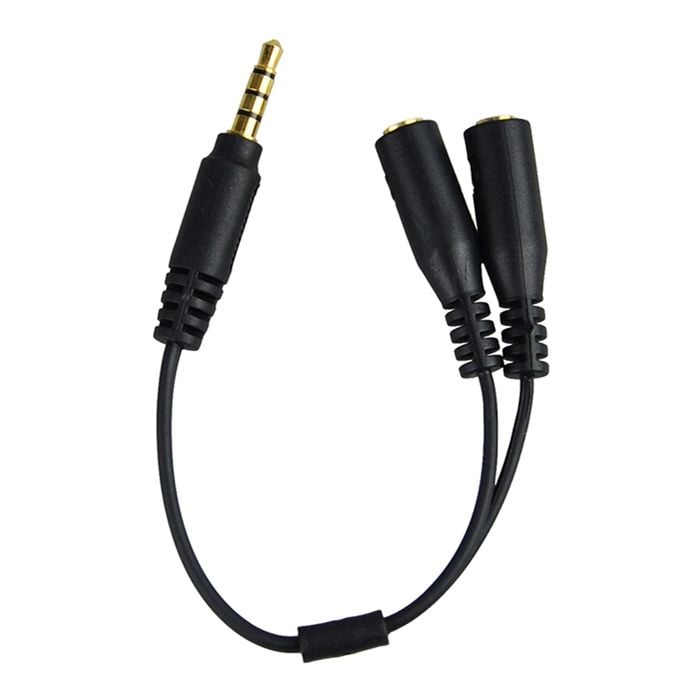 JJC Cable-SPY1 Telefon & Tablet İçin Mikrofon Adaptörü (3.5mm TRSS Erkek - 3.5mm TRS Dişi)