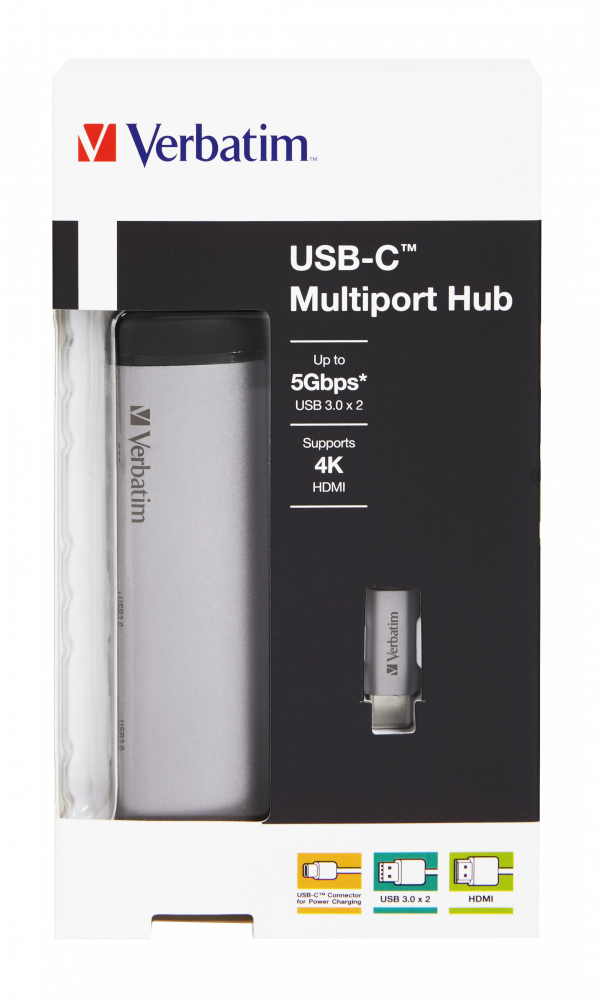 Verbatim USB-C Multiport Hub / 2x USB 3.0, HDMI