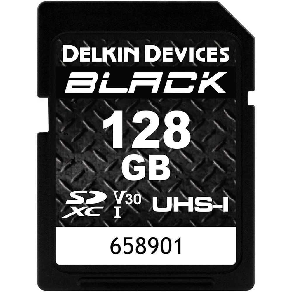Delkin Devices 128GB Black 90MB/s V30 SDXC Hafıza Kartı