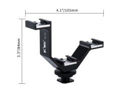 Kiwifotos VB-105 Üçlü Flaş Tutucu V-Bracket