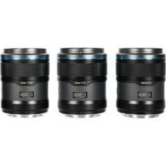 Sirui Sniper 23mm, 33mm, 56mm f/1.2 APS-C AF Lens Seti (Sony E, Siyah)