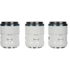 Sirui Sniper 23mm, 33mm, 56mm f/1.2 APS-C AF Lens Seti (Sony E, Beyaz)