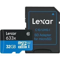 Lexar 32GB 2'li Paket 633X 100MB/s MicroSDHC Hafıza Kartı