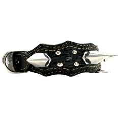Big Silver Spiked Luxury Leather Dog Collar