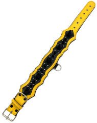 Luxury Leather Big Spiked Dog Collar