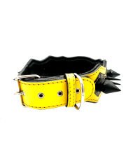 Luxury Handmade Black Spiked Leather Dog Collar