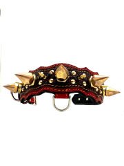 Crocodile Embossed Handcrafted Spiked Dog Collar