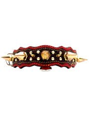 Crocodile Embossed Handcrafted Spiked Dog Collar