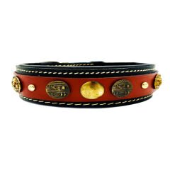 Ancient Egyptian Luxury Doberman Leather Dog Collar