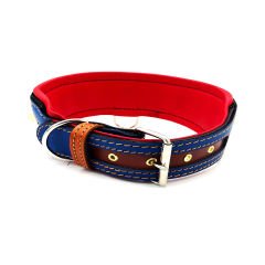Brown ''Desert Lion'' Leather Dog Collar