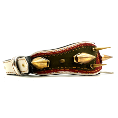 Big Spiked Handmade Buffalo Leather Dog Collar
