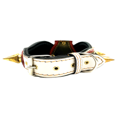 Big Spiked Handmade Buffalo Leather Dog Collar