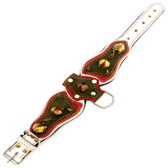 Big Spiked Handmade Buffalo Leather Dog Collar