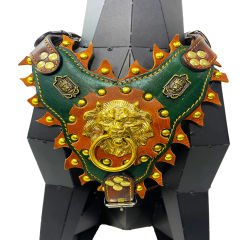 Green Exclusive ''Nemean'' Leather Dog Harness
