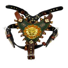 Green Exclusive ''Nemean'' Leather Dog Harness
