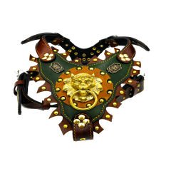 Green Exclusive ''Nemean'' Leather Dog Harness