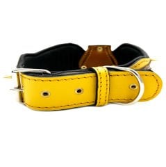 Crocodile Embossed Spiked Luxury Leather Dog Collar