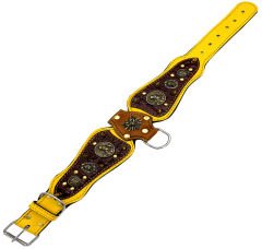 Crocodile Embossed Spiked Luxury Leather Dog Collar
