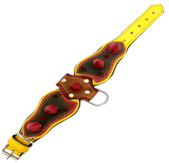 Spiked Layered Luxury Handmade Leather Dog Collar