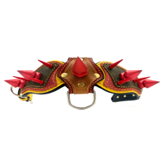 Spiked Layered Luxury Handmade Leather Dog Collar