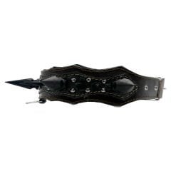 Huge Spiked Crocodile Embossed Handmade Leather Dog Collar