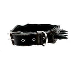 Huge Spiked Crocodile Embossed Handmade Leather Dog Collar