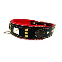 Black ''Diana'' Leather Dog Collar