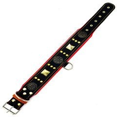 Black ''Diana'' Leather Dog Collar