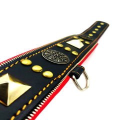 Black ''Diana'' Leather Dog Collar