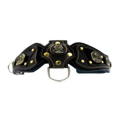 Ancient Greek Luxury Handmade Leather Dog Collar
