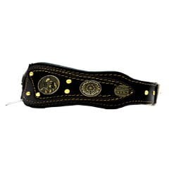 Ancient Greek Luxury Handmade Leather Dog Collar