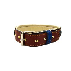 Brown ''Diana'' Leather Dog Collar