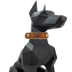 Brown ''Diana'' Leather Dog Collar