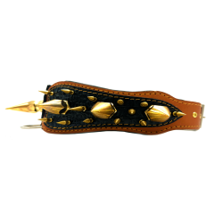 Big Spiked Crocodile Embossed Luxury Leather Dog Collar