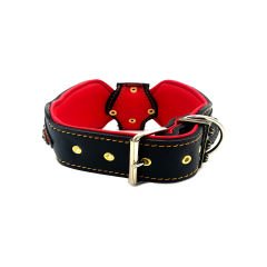 Red-Black ''Butterfly'' Leather Dog Collar