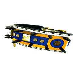 Navy Blue ''Aphrodite'' Spiked Silvery Leather Dog Collar