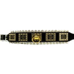 Silver-Black ''Chronos'' Exclusive Dog Collar