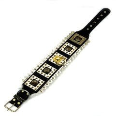 Silver-Black ''Chronos'' Exclusive Dog Collar