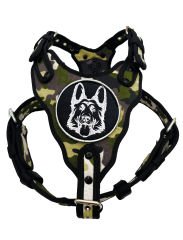 Military Camouflage K9 German Shepherd Dog Harness
