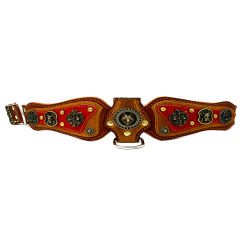Brown The ''Viking'' Leather Dog Collar