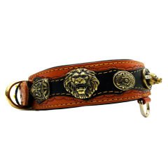 Brown ''Mars'' American Bully Leather Dog Collar