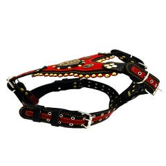 Red Exclusive ''Hercules'' Leather Dog Harness